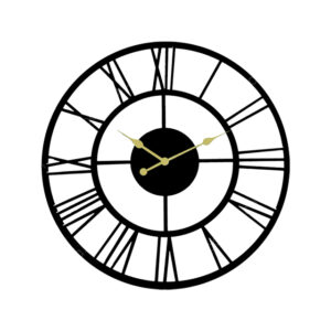 Jam Dinding Angka Romawi HY24 Hitam